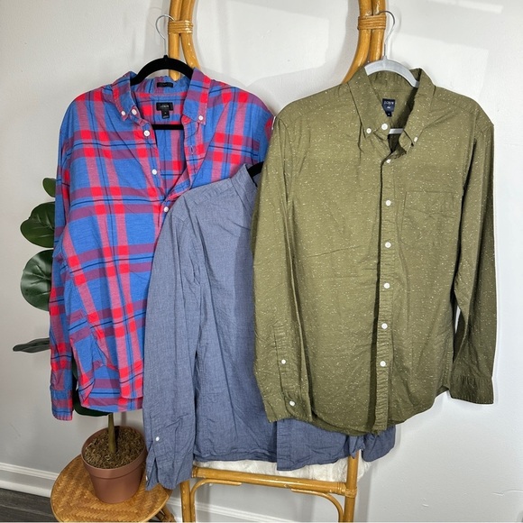 Mens J.Crew Button Down BUNDLE sz M - Picture 1 of 8